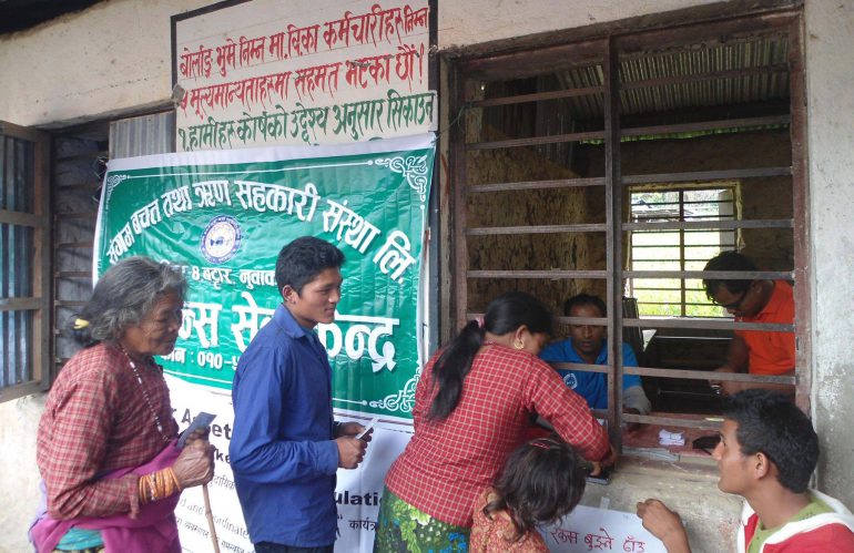 भुकम्प प्रभावित जनसंख्याको लागि कामको लागि नगद